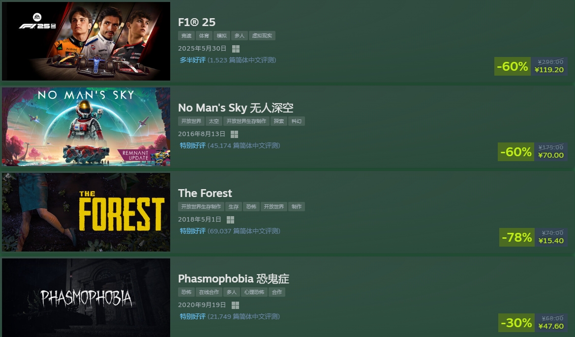 Steam年度春季特卖开启，超千款VR游戏促销，最高 -85%折扣