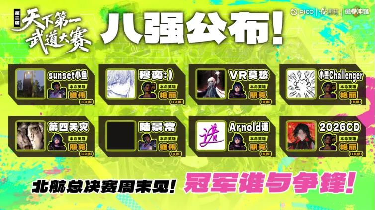 勇拳冲锋VR电竞大赛八强将诞生 高校黑马踢馆挑战