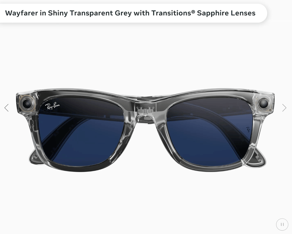 Meta发布近视AI眼镜，499美元起，专为近视人群设计