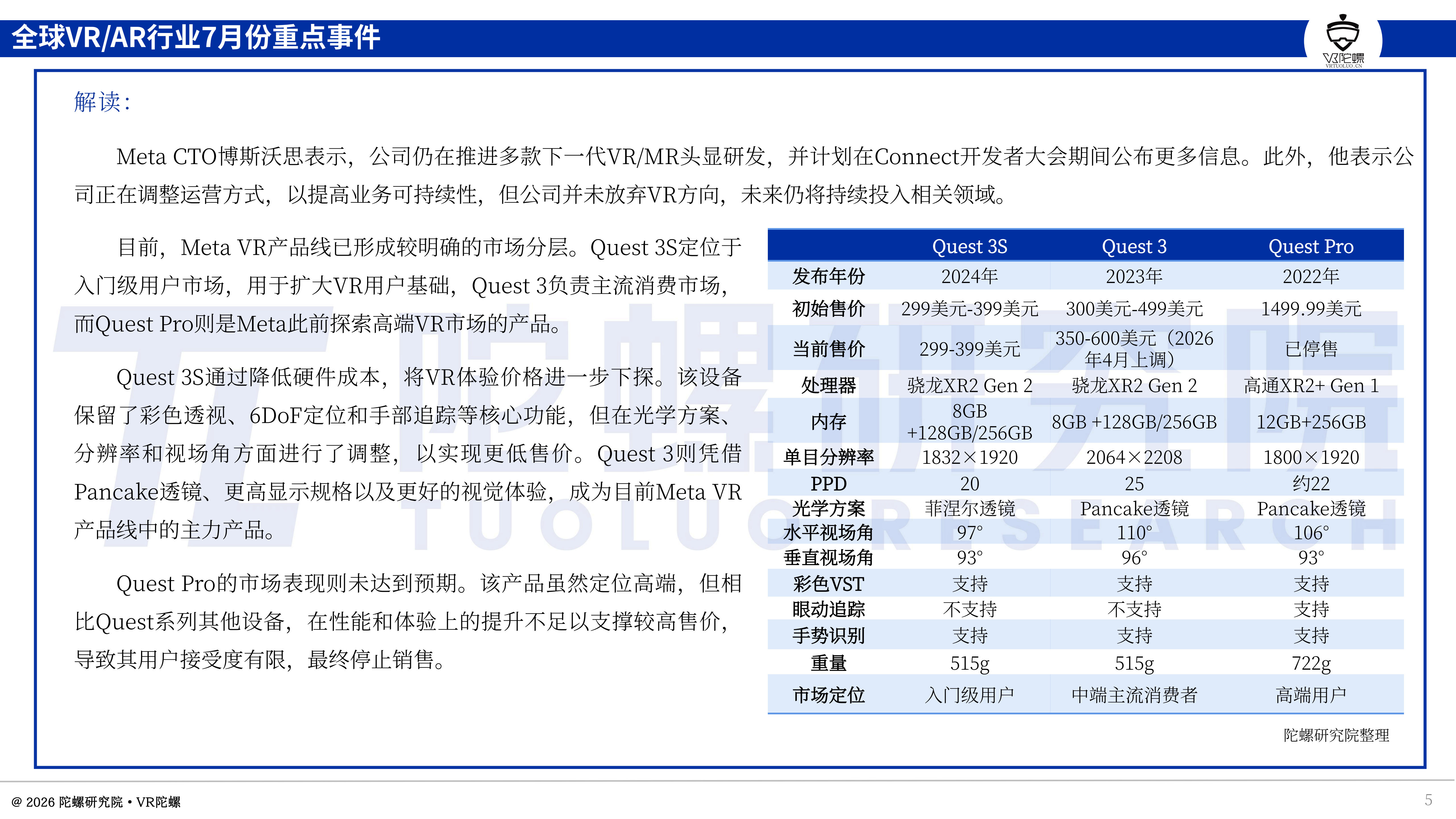 7月全球XR与AI眼镜产业动态:新品发布及企业调整情况